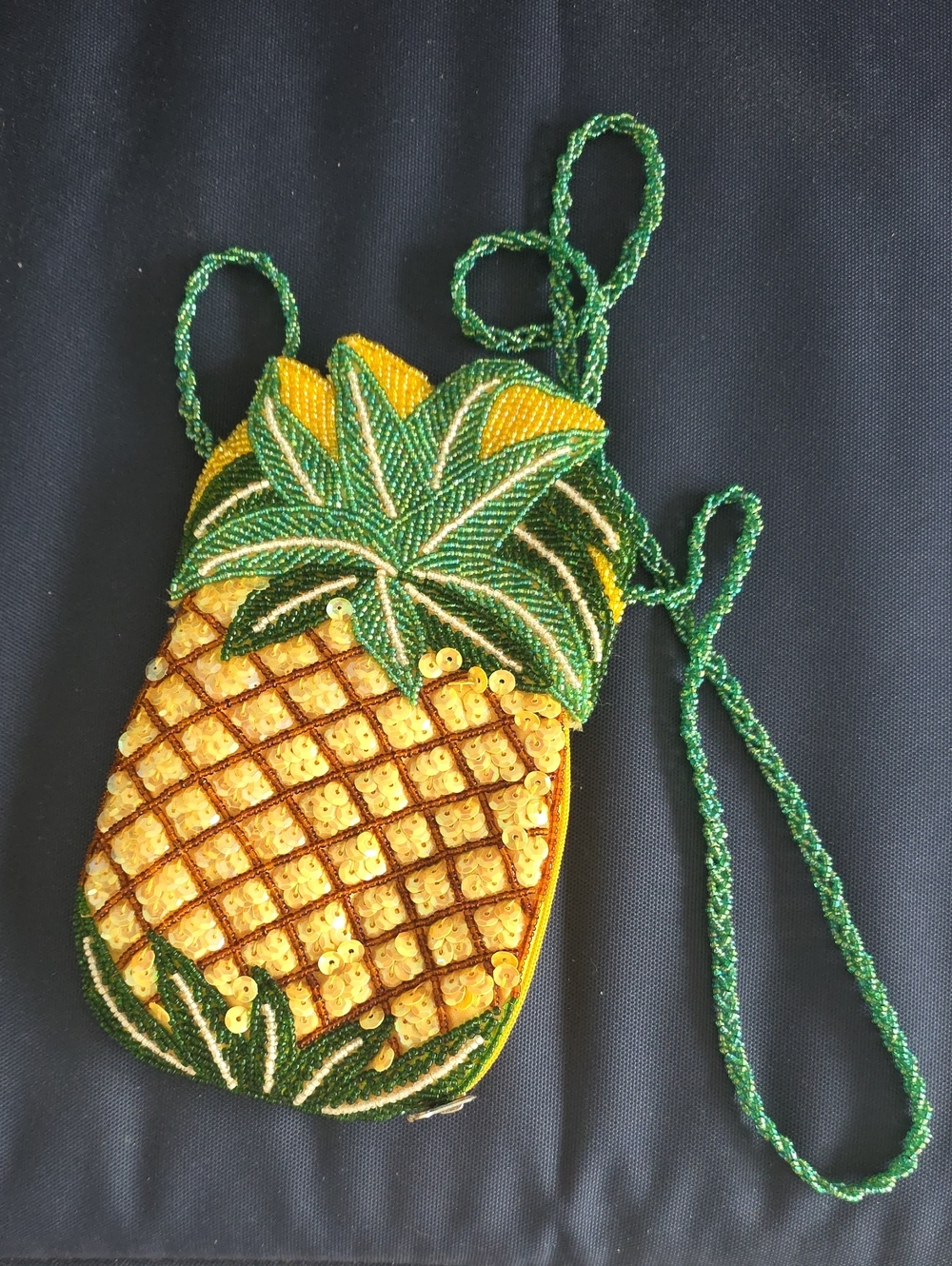 Made By Design Pineapple Beaded Mini Crossbody Bag in Yellow and Green